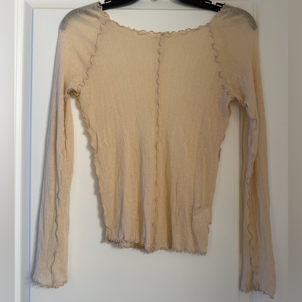 Chic Tan Long Sleeve Top